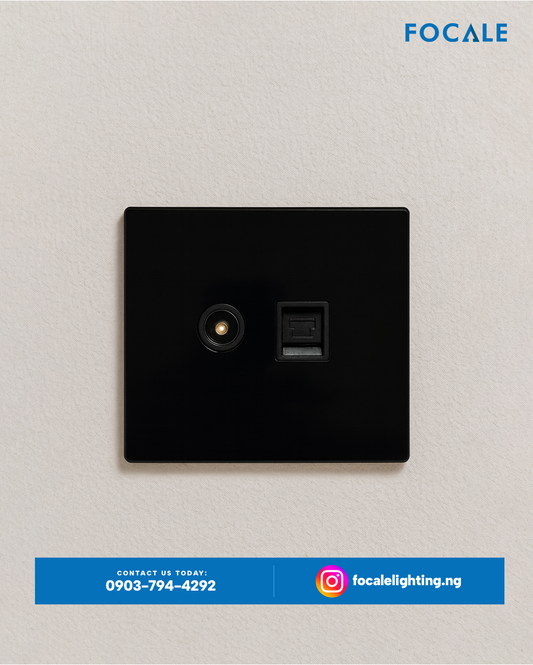 FL-S7.5 GLASS BLACK TEL+TV