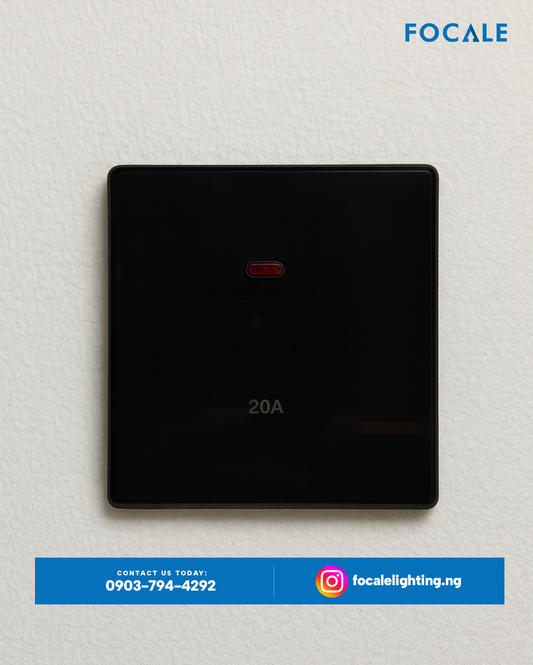 FL-S7.5 GLASS BLACK 20A Switch