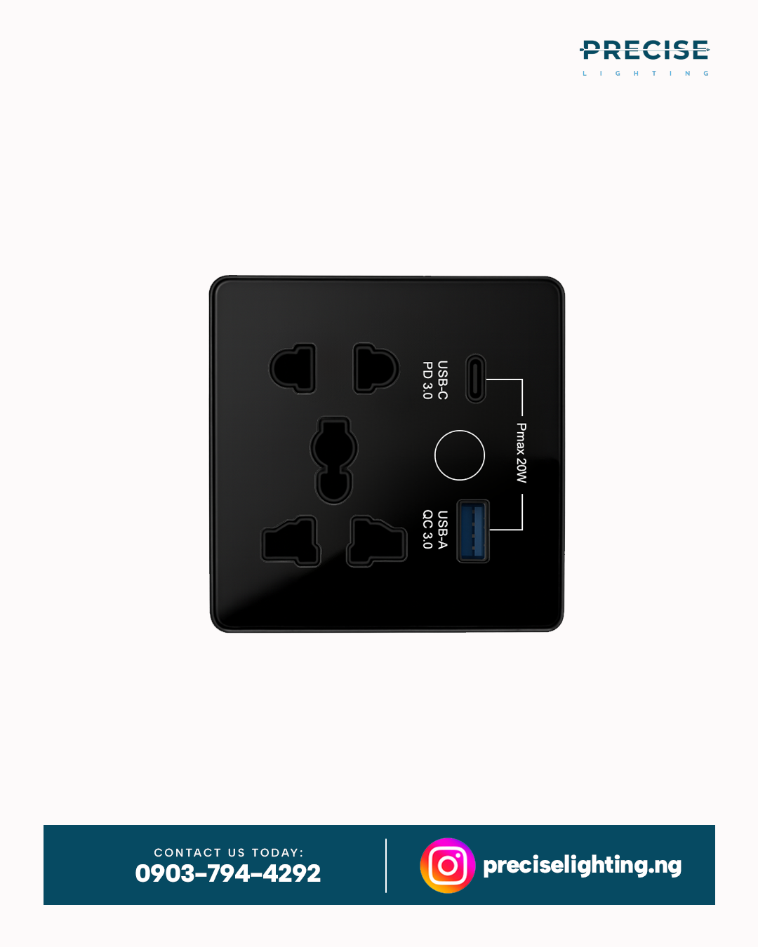 SMART Socket 5 pin + USB Type c