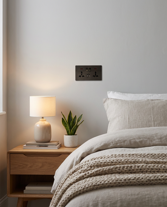 FL-D1-D2 2GANG 2WAY Bk