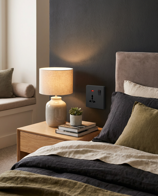 FL-D1-D04 1GANG 3PIN SOCKET Bk