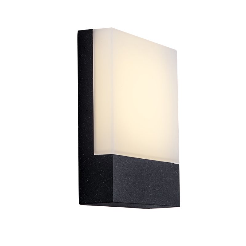 Bulkhead Style LED Wall Light Black