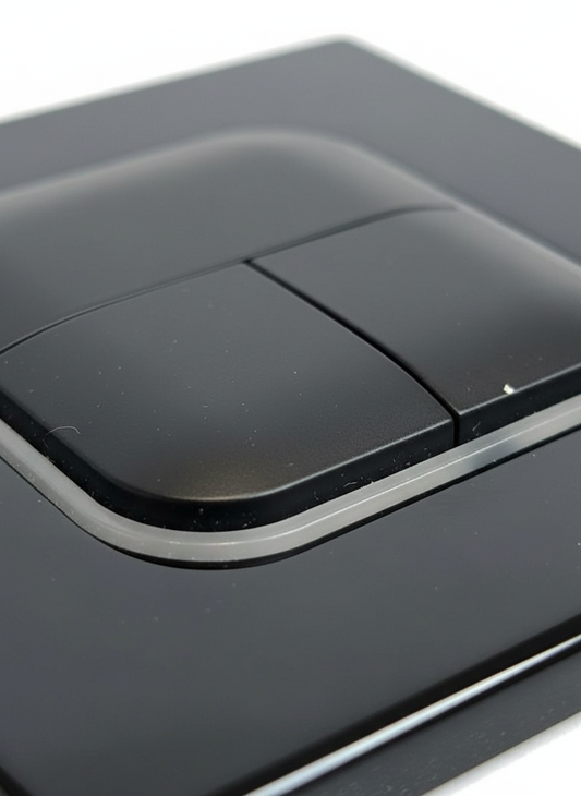 FL-A2 Led Glass BK 3 gang 2 way