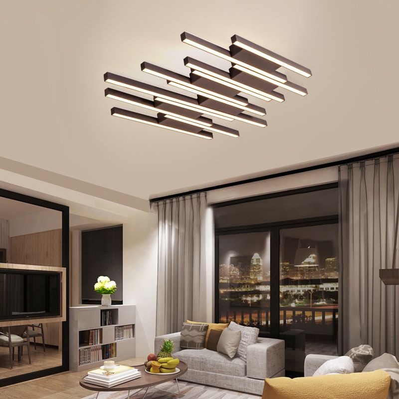 Criss-Crossed Ceiling Mounted Light