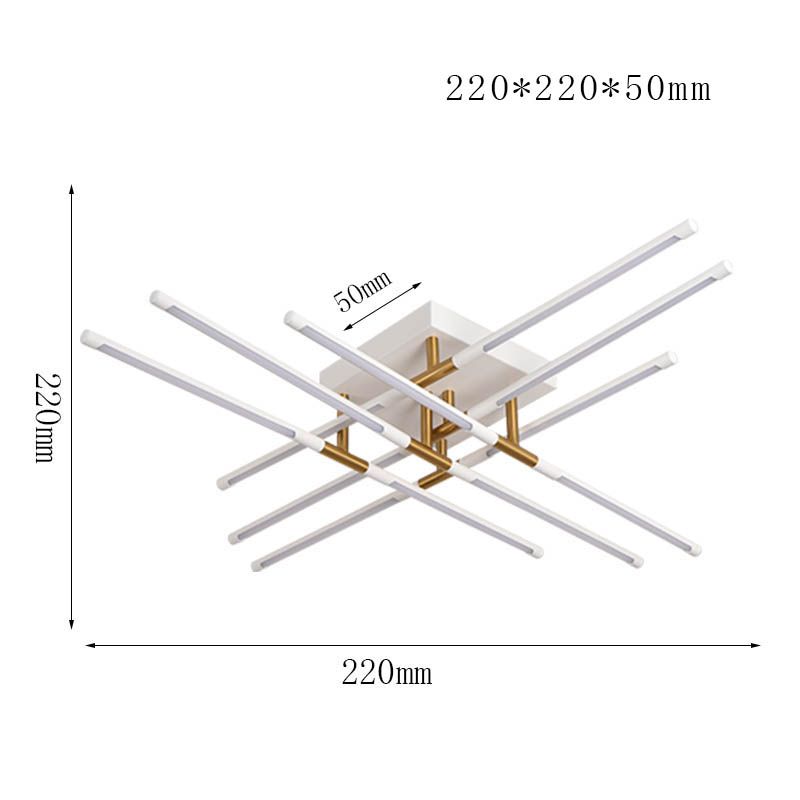 Crossed LED Stripe Ceiling-mounted Sconce