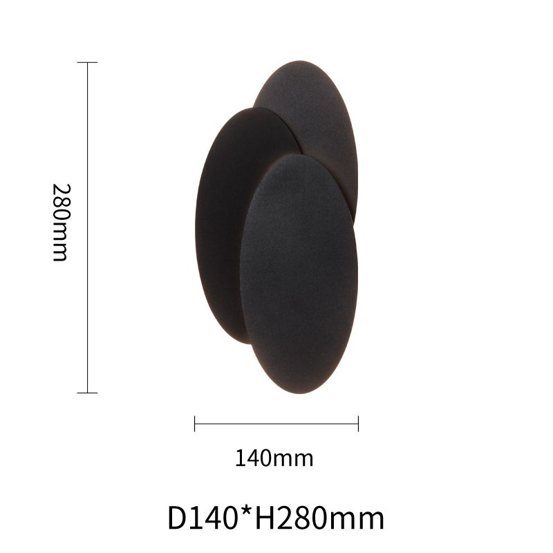 Disc-shaped LED wall sconce Sandy Black