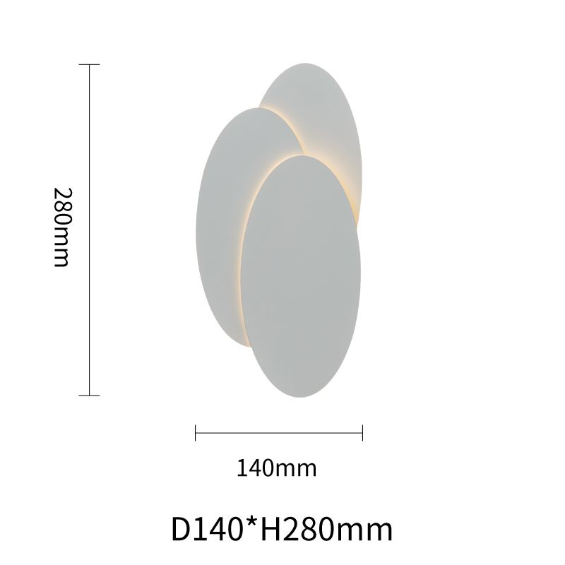 Disc-shaped LED wall sconce Sandy White