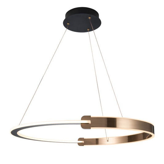 Double Half-Halo Pendant Light Gold
