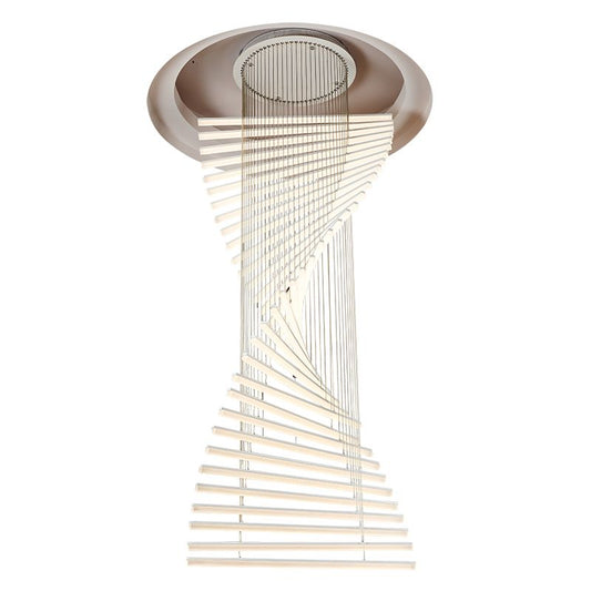 Double Volume Linear Stripe LED Chandelier