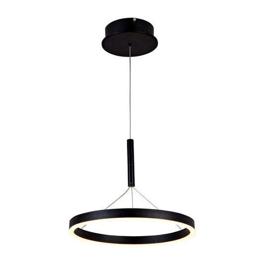 Drop Halo Pendant Light Black