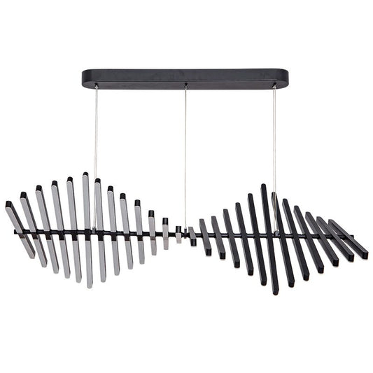 Fish Bone LED Pendant Light Copper