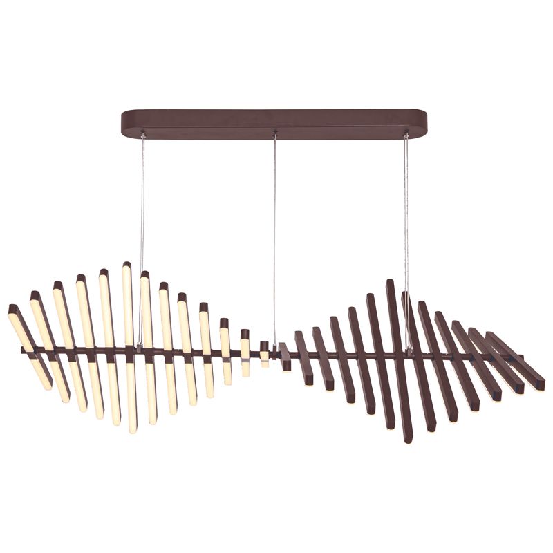 Fish Bone LED Pendant Light Copper