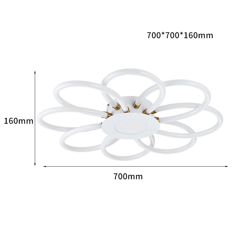 flower-shaped LED ceiling-mounted light Sandy White