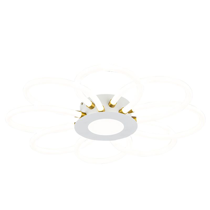 flower-shaped LED ceiling-mounted light Sandy White