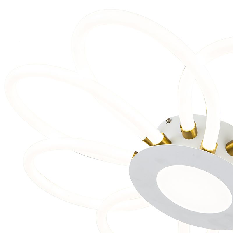 flower-shaped LED ceiling-mounted light Sandy White