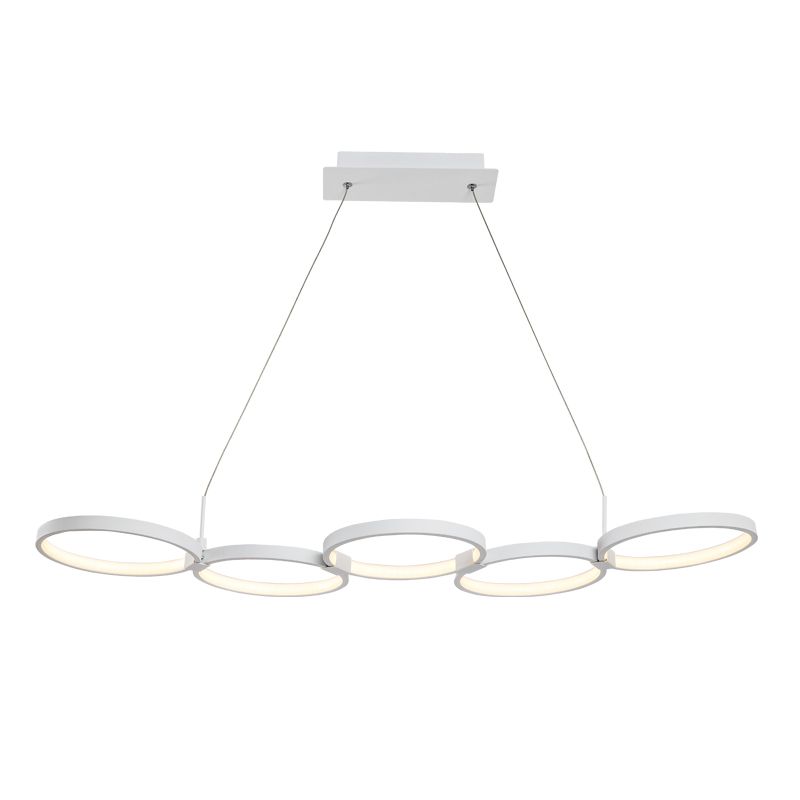Hexa-Halo Modern Pendant Light White