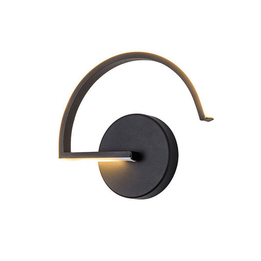 LED Sector-Shape Wall Sconce Lamp Sandy Black