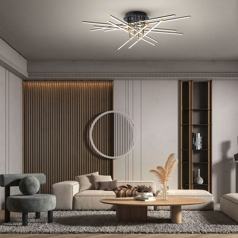 Lustre Luxury Style Ceiling-mounted Lamp Gold
