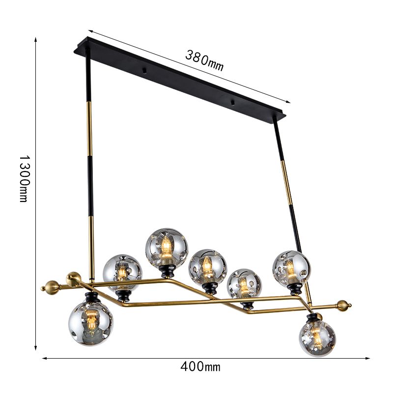 Modern Horizintal Design chadelier with 7 balls