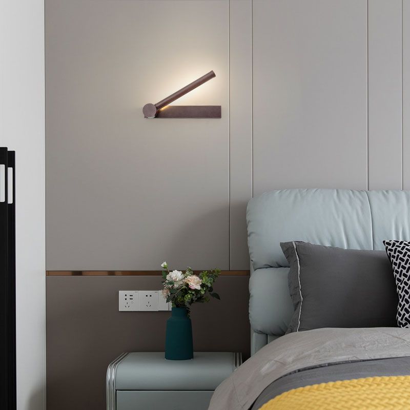 Modern LED Wall Lantern 180° Rotatable Sandy Coffee