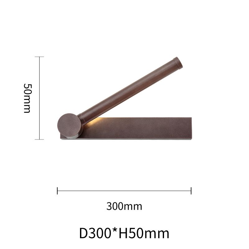 Modern LED Wall Lantern 180° Rotatable Sandy Coffee