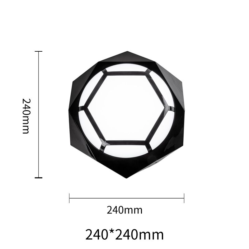 Modern Soccer Style Outdoor Wall light Black