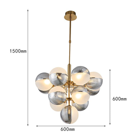 Nordic Modern Metal Gold ball Pendant Ceiling Light