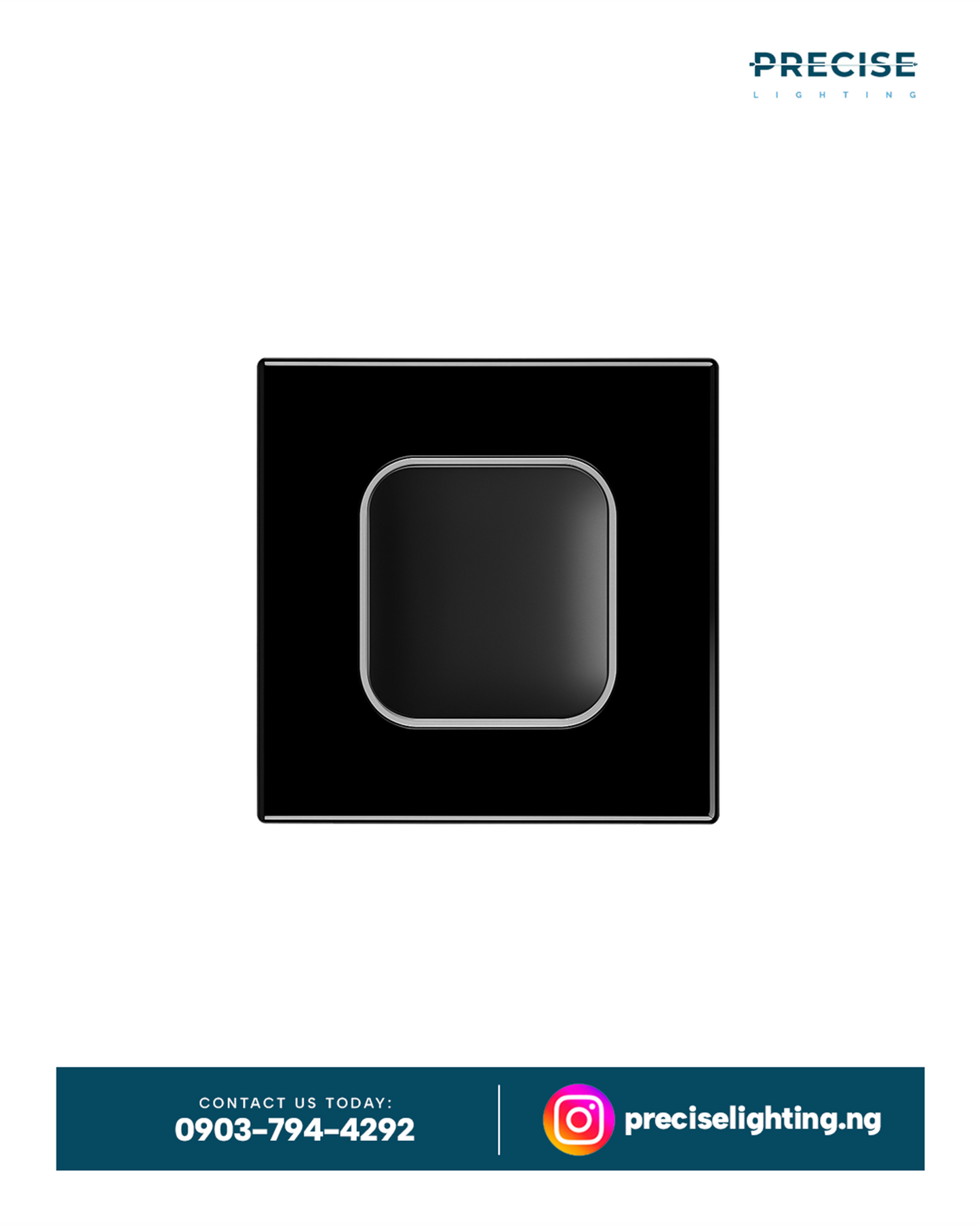 One Gang Two Way Touch Switch Glass BK