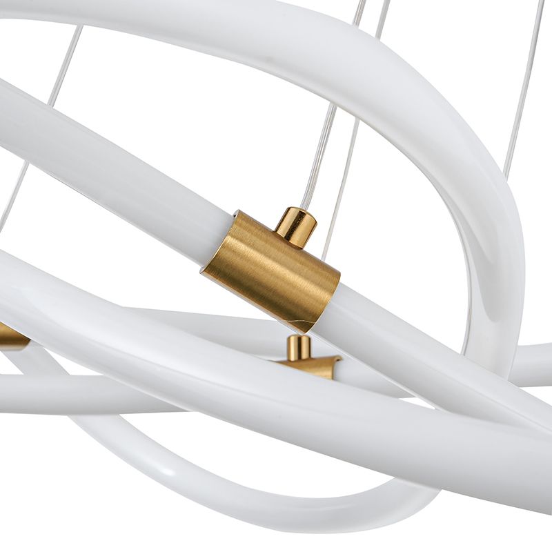 Orbital-shaped LED ceiling-mounted light Electroplated Copper