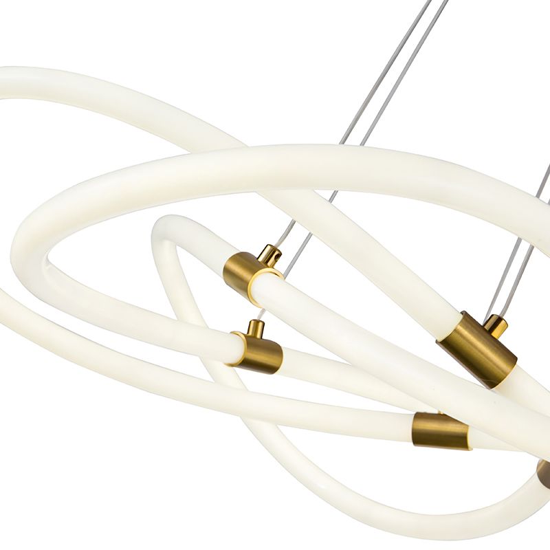 Orbital-shaped LED ceiling-mounted light Electroplated Copper