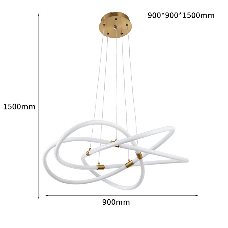 Orbital-shaped LED ceiling-mounted light Electroplated Copper