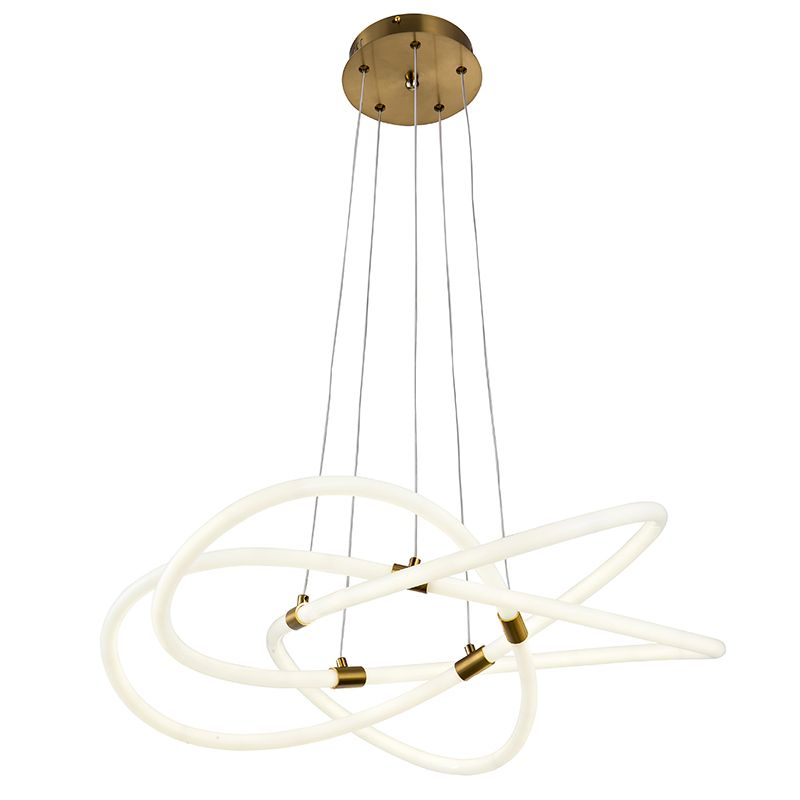 Orbital-shaped LED ceiling-mounted light Electroplated Copper
