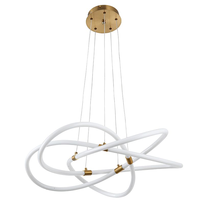 Orbital-shaped LED ceiling-mounted light Electroplated Copper