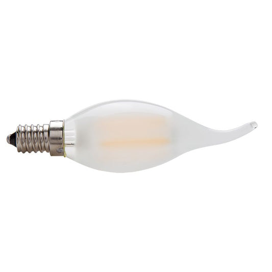 Frosted Flame Tip LED Candelabra Bulb - Elegant Decorative Lighting - PL-HF-C35L-E14 4w milky 2700k