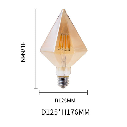 Vintage Diamond LED Filament Bulb - PL-HF-JD125-6-AM 2200k Diamond