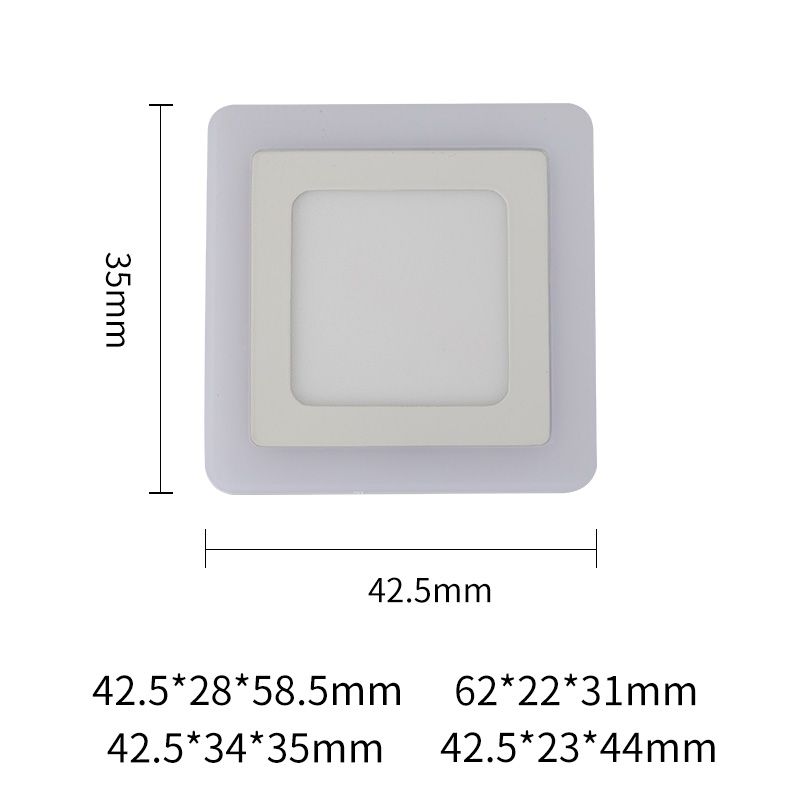 Precise Square Recessed Light (PL-XM-PB105) White