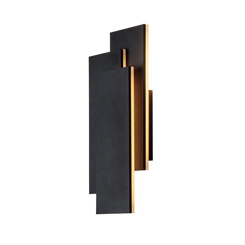 Rectangle-shaped LED wall sconce Sandy Black