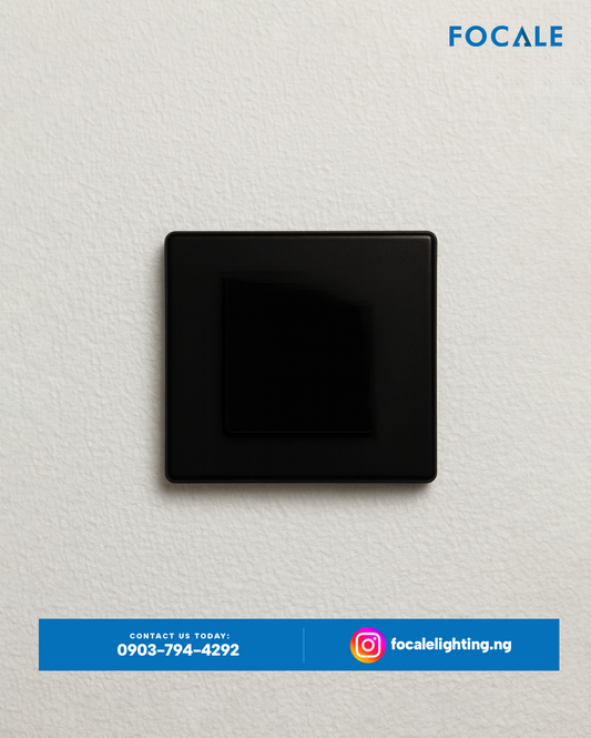 FL-S7.5 GLASS BLACK 1 Gang 2 Way