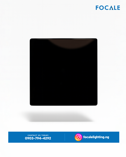 FL-S7.5 GLASS BLACK 1 Gang 2 Way