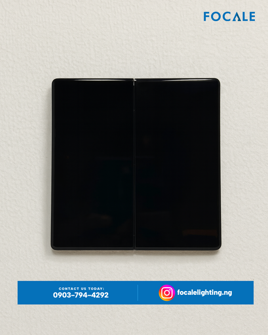 FL-S7.5 GLASS BLACK 2 Gang 2 Way