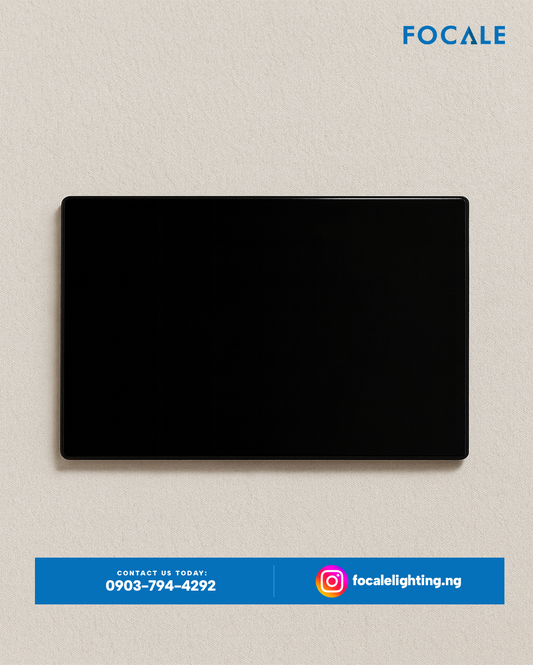 FL-S7.5 GLASS BLACK Double Blank Plate