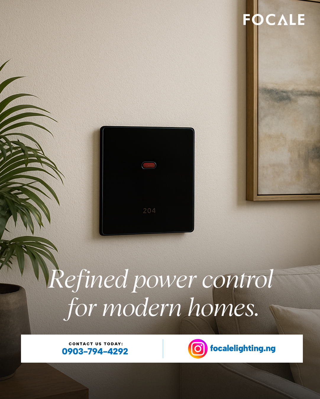 FL-S7.5 GLASS BLACK 20A Switch