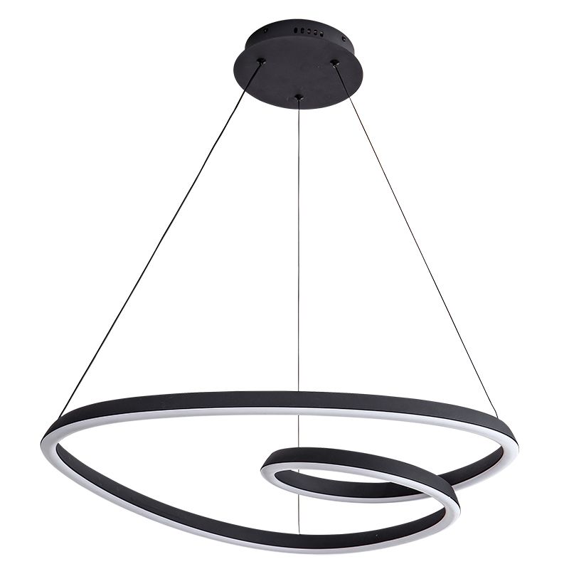Acrylic Ribbon LED Pendant sconce Sandy Black FOCALE