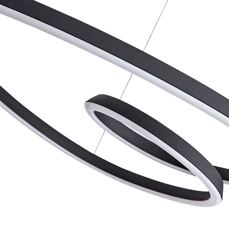 Acrylic Ribbon LED Pendant sconce Sandy Black FOCALE