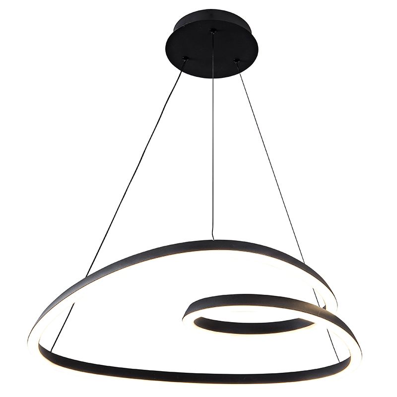 Acrylic Ribbon LED Pendant sconce Sandy Black FOCALE