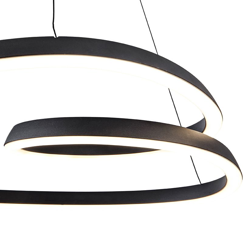 Acrylic Ribbon LED Pendant sconce Sandy Black FOCALE