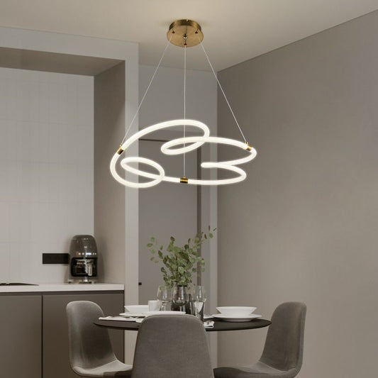 Amorphous-shaped LED ceiling-mounted light Electroplated Copper