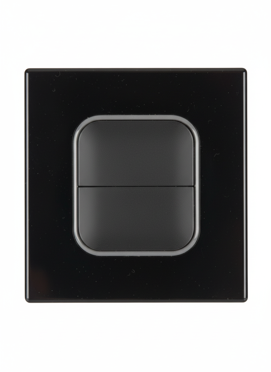 FL-A2 Led Glass BK 2 gang 2 way