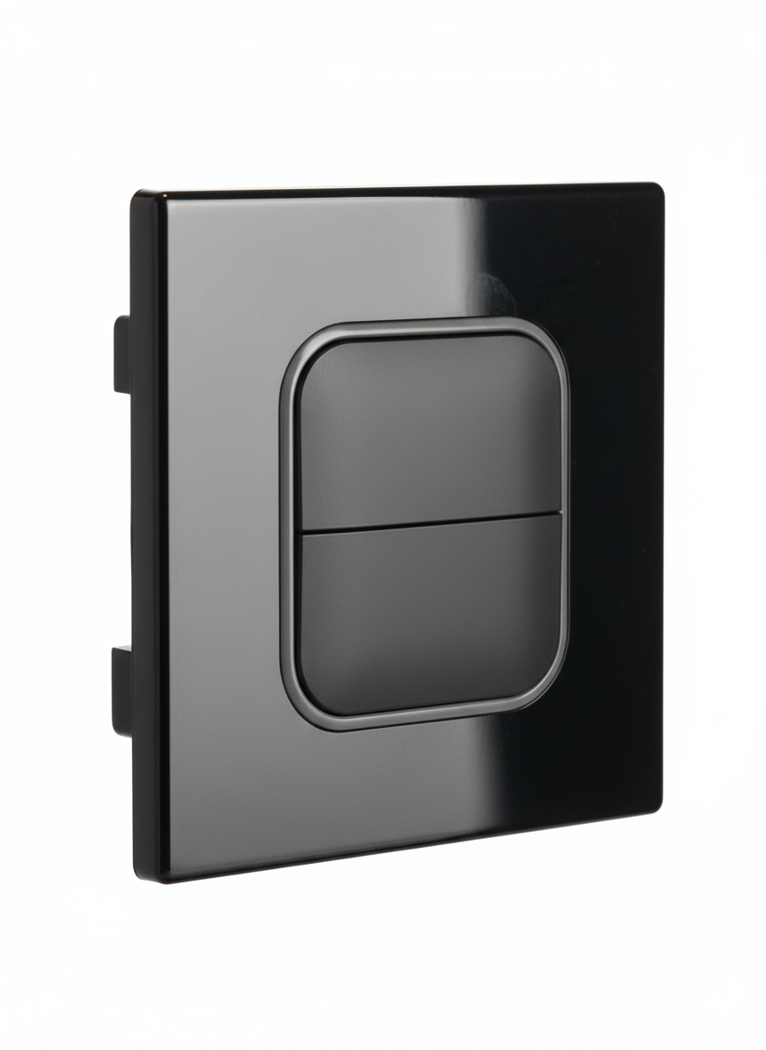 FL-A2 Led Glass BK 2 gang 2 way