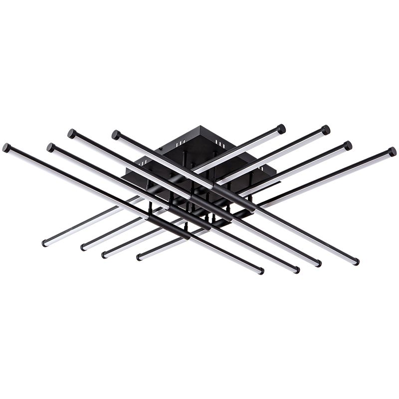Crossline-mat LED Ceiling-Mounted light Sandy Black